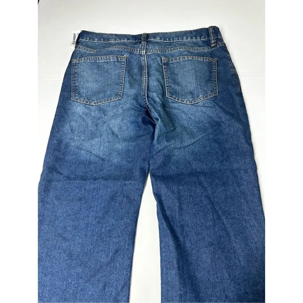 NWT Old Navy Boys Jeans Size 14 Regular Mid Rise Straight Classic Denim Blue